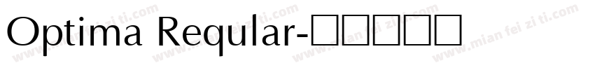Optima Reqular字体转换